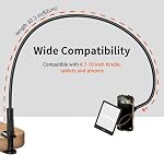 Gooseneck Kindle Holder for Reading in Bed - [Anti-Slip] Phone Holder for Bed, Kindle Stand Accessories, for iPad mini Stand for Desk, for Paperwhite Oasis Tablets 4-10.5 inches (Black)