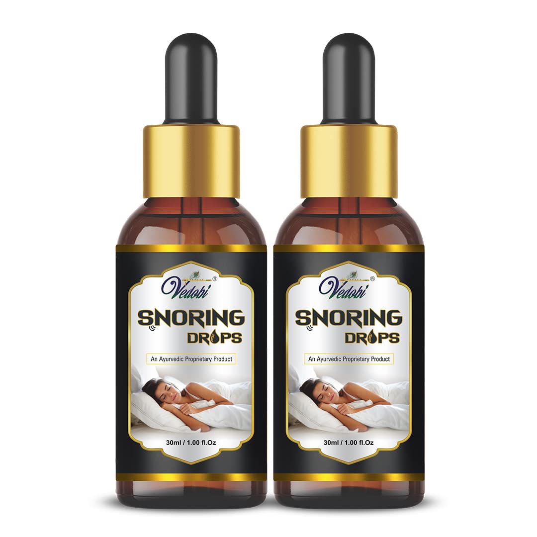 Vedobi Snoring Drops 30ml (Pack of 2) | Ayurvedic Nasal Drops for Snoring, Sinusitis & Polyps Relief | Natural Herbal Care