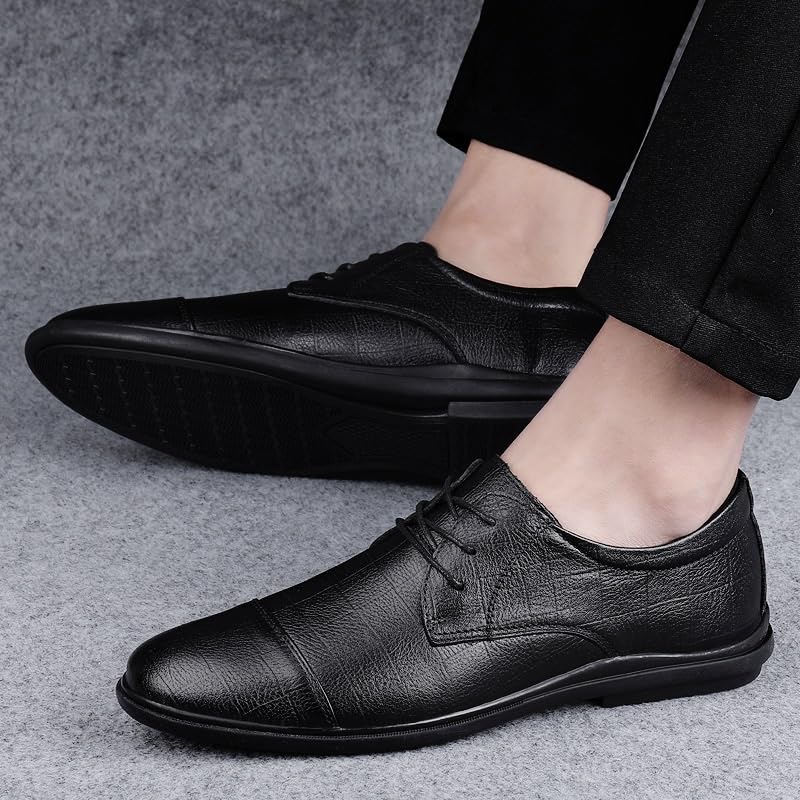 Men's Rubber Shoes Soft-Soled Lace-up Oxford Shoes Spliced Casual Comfortable Shock-Absorbing Breathable Non-Slip Shoes for Men2