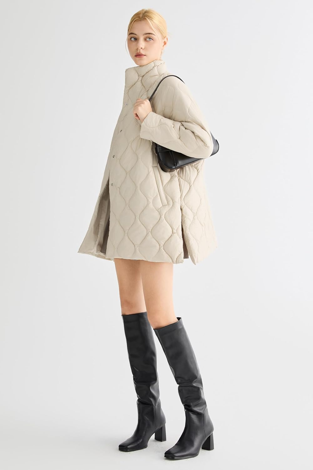 Orolay CHIIONE Womens Quilted Puffer Jacket Winter Coat Lightweight Warm Jackets Oversized Button Puffer Coat with Pockets - Image 6