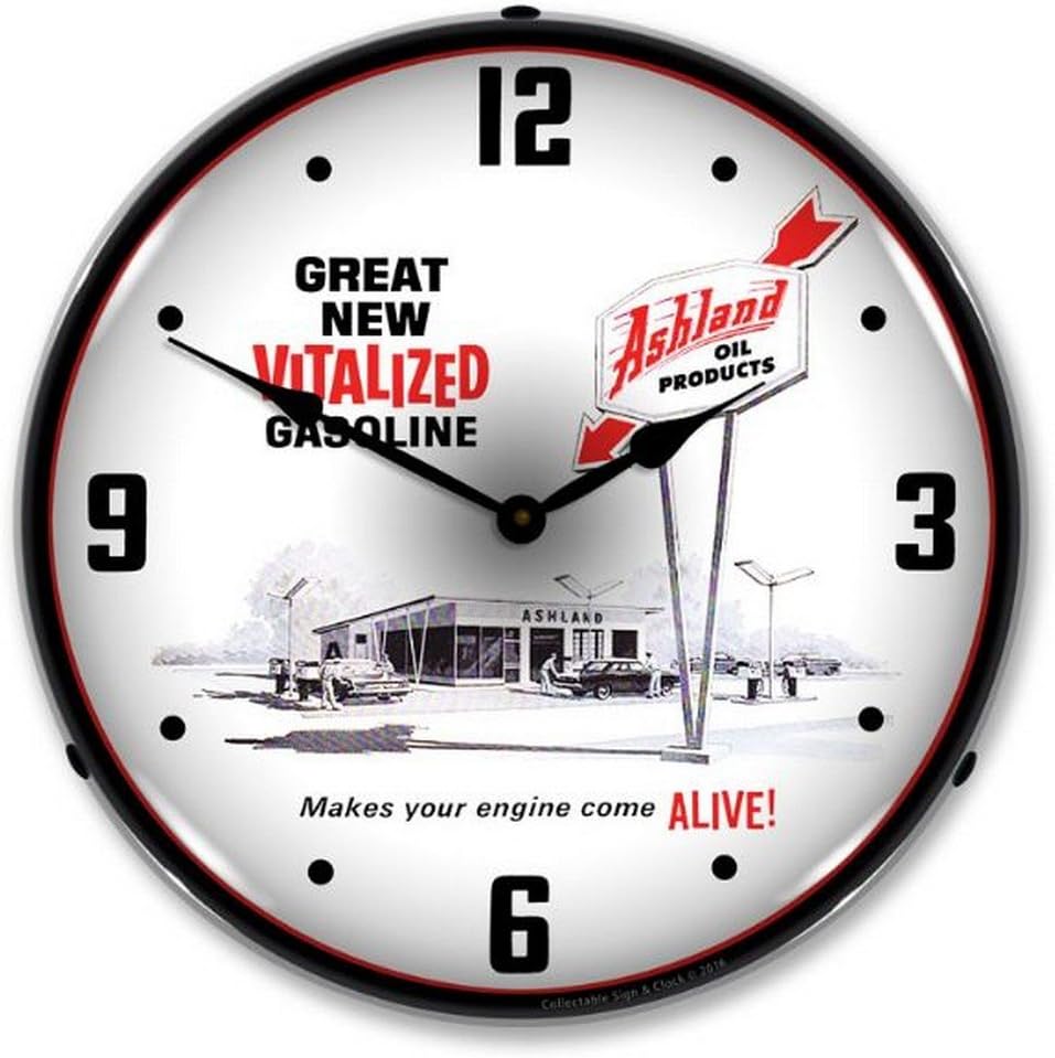 1612686 14" Ashland Oil Lighted Clock