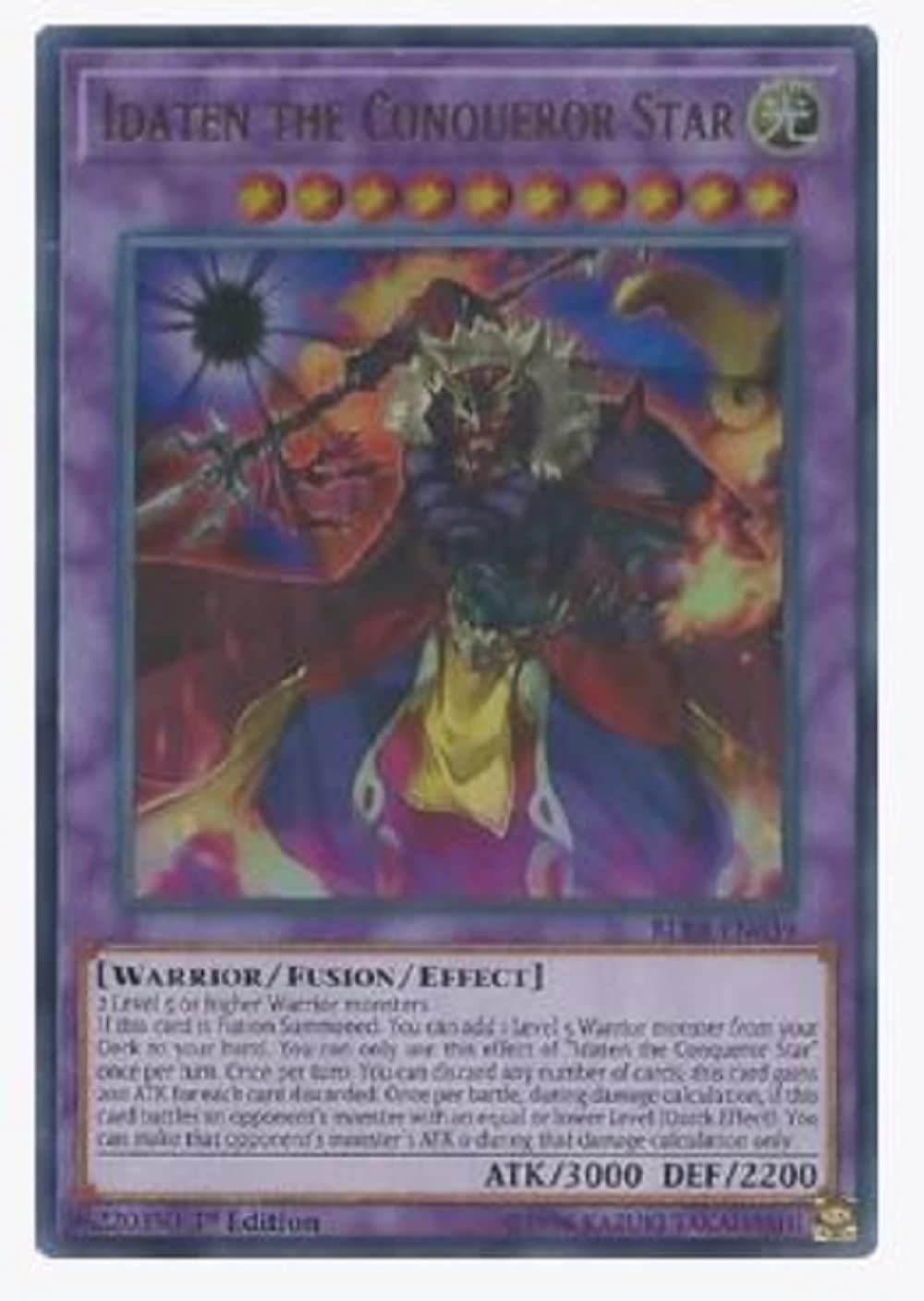 Amazon.com: yugioh - Idaten The Conqueror Star BLRR-EN039 Ultra Rare 1st  Edition