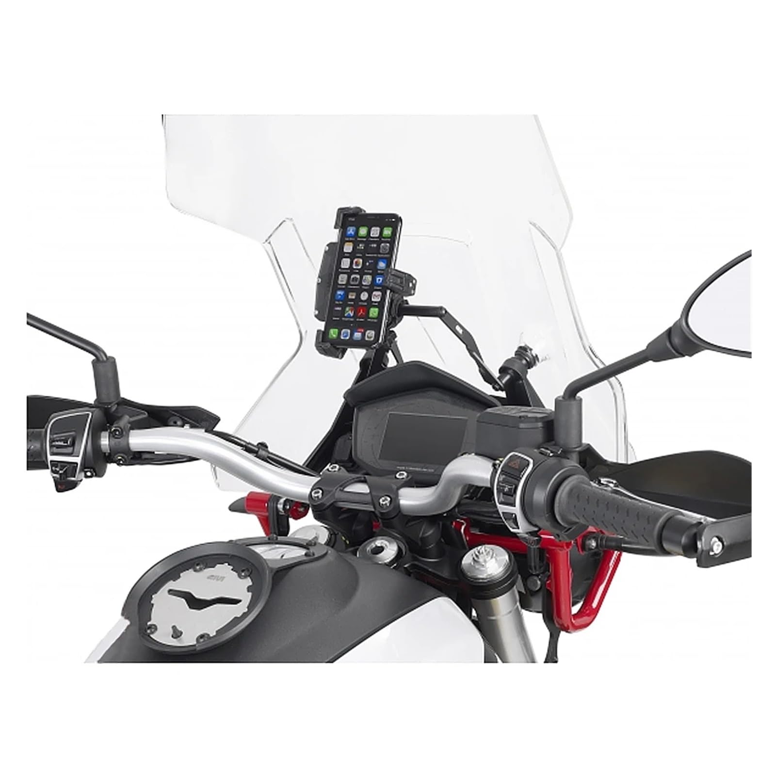 Lently Soporte GPS Teléfono ParaGUZZI V85 TT V85TT 2019-2020 Soporte Teléfono Móvil Placa De Navegación GPS Soporte Accesorios De Motocicleta Soporte Navegación(12mm Support)