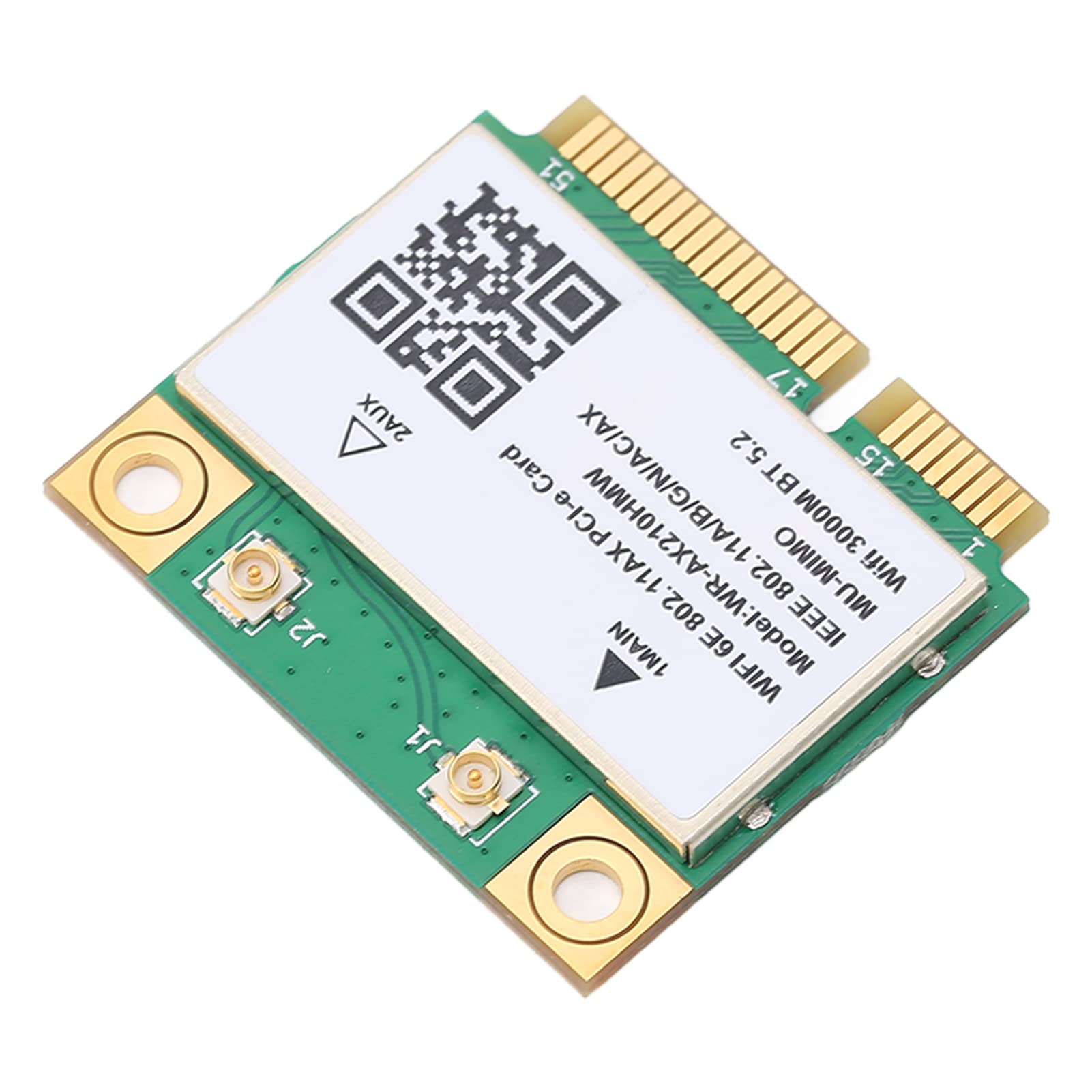 Scheda Wireless WiFi 6E, Scheda Rete Wireless 5374M WiFi 6E 5G Tripla Banda Gigabit 6GHz Scheda WiFi PCB, con Porta Mini PCIE per Laptop, Plug And Play