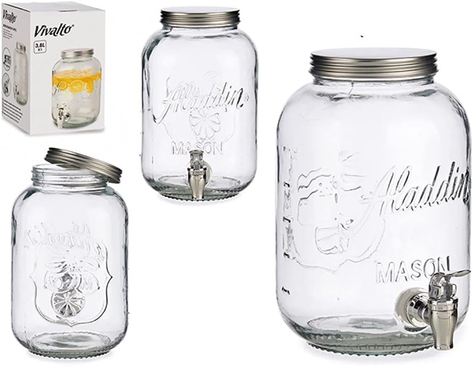 amaraglobal 4L 7L 8L Drinks Dispenser XXL Water Dispenser Glass