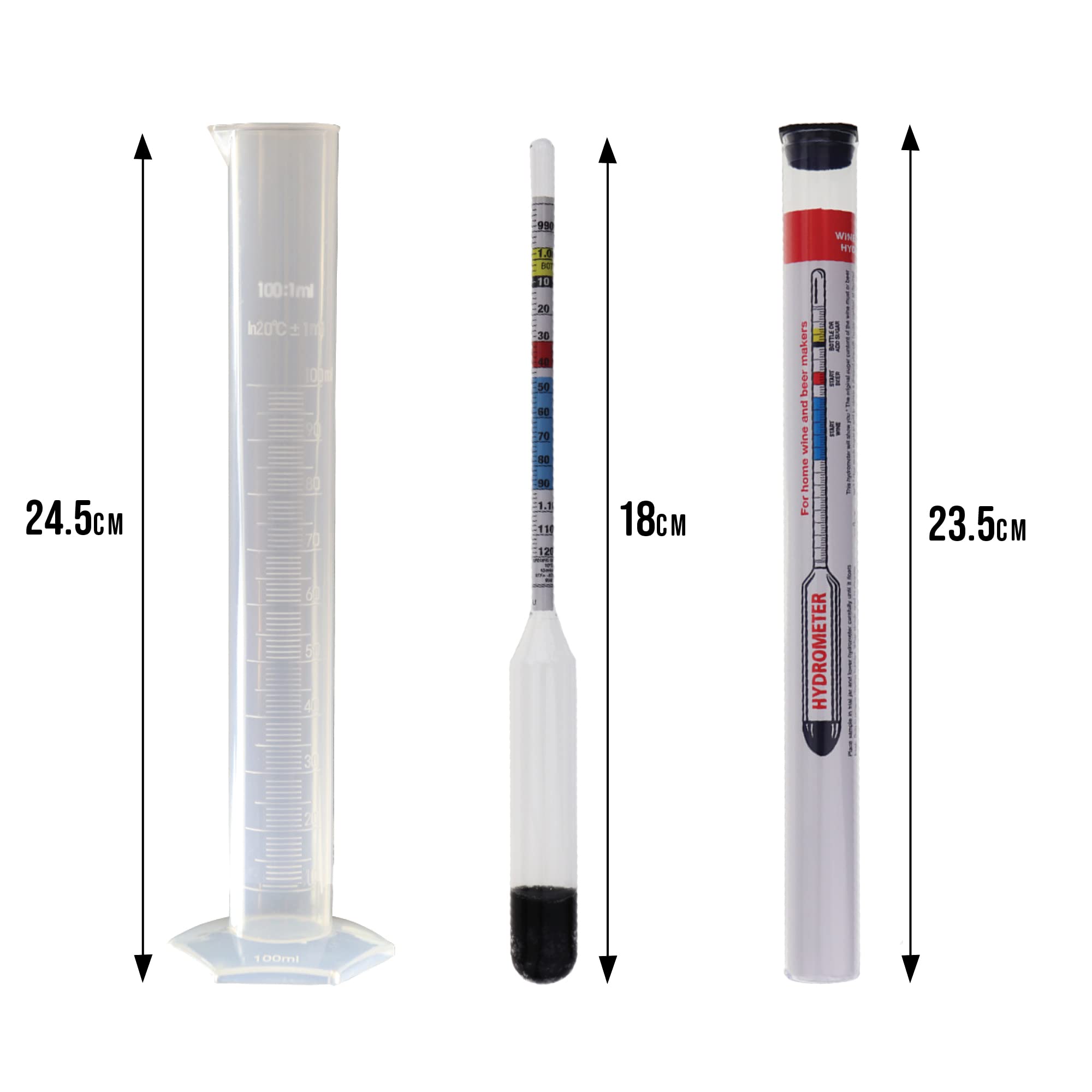 Buy Home Brew Hydrometer with Included 100 Millimeter Trial Sampling