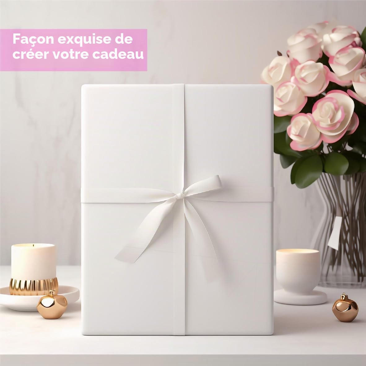 Lot de 12 boîtes cadeaux extra larges avec couvercles pour cadeaux, 43,2 x 27,9 x 10,2 cm, boîtes blanches en carton pour emballage cadeaux, couvertures, peignoirs, chemises, pull, boîtes blanches en
