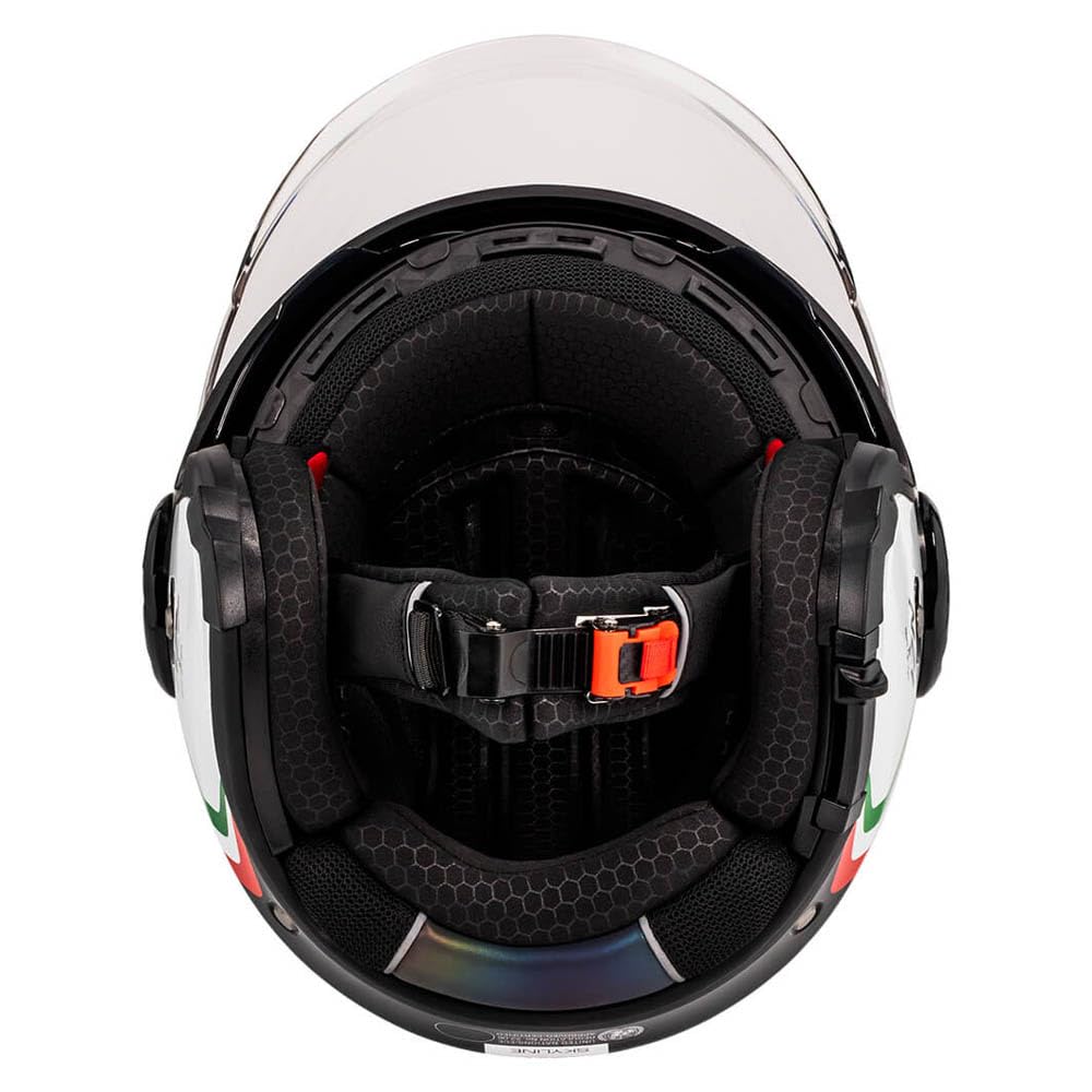 NZI RINGWAY 2 Duo Skyline Italy | Casco de Moto Jet Abierto con Visor Solar - Unisex Hombre y Mujer Homologado ECE