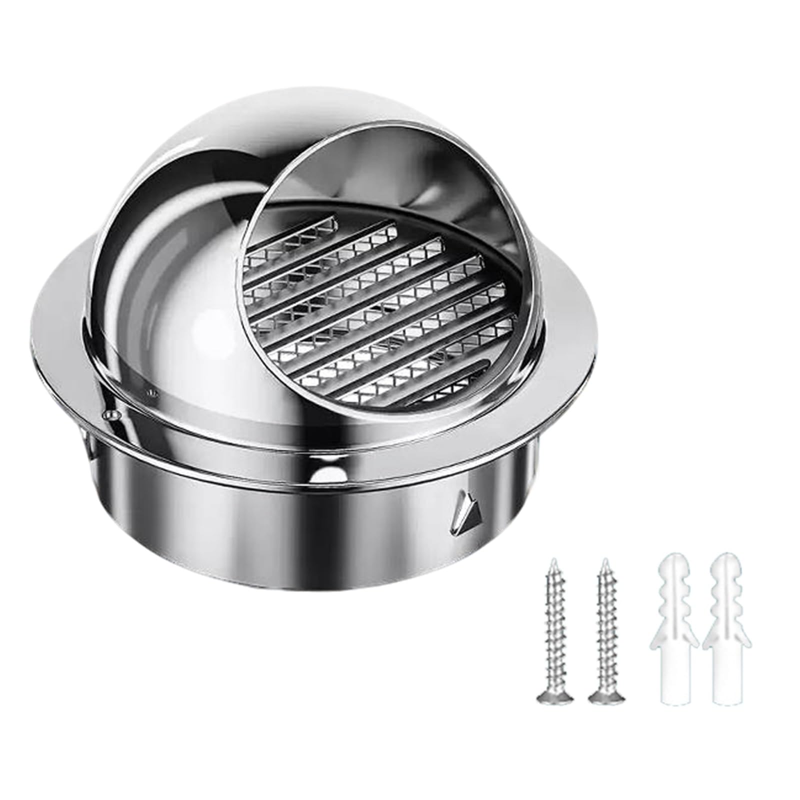 KGLHJDY Stainless Steel Roof Chimney Cowl Round Chimney Cap Rain Cover for Fireplace Flue Furnace Exterior Stove Vent 60-200mm(110mm/4.33in)