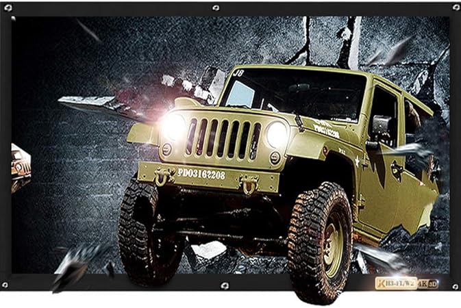 Amazon 1インチ防しわプロジェクタースクリーン ガラス繊維材料16 9 携帯型スクリーン 壁掛け式 投影スクリーン ホームシアター プレゼンテーション 教具 屋外屋内用 1インチ スクリーン 通販