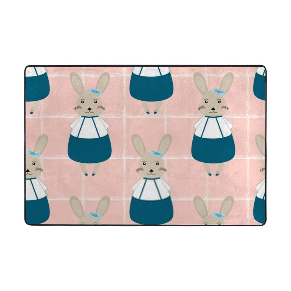 Grand tapis de salon rose Ruchen pour créer un espace de jeu chaleureux et cosy