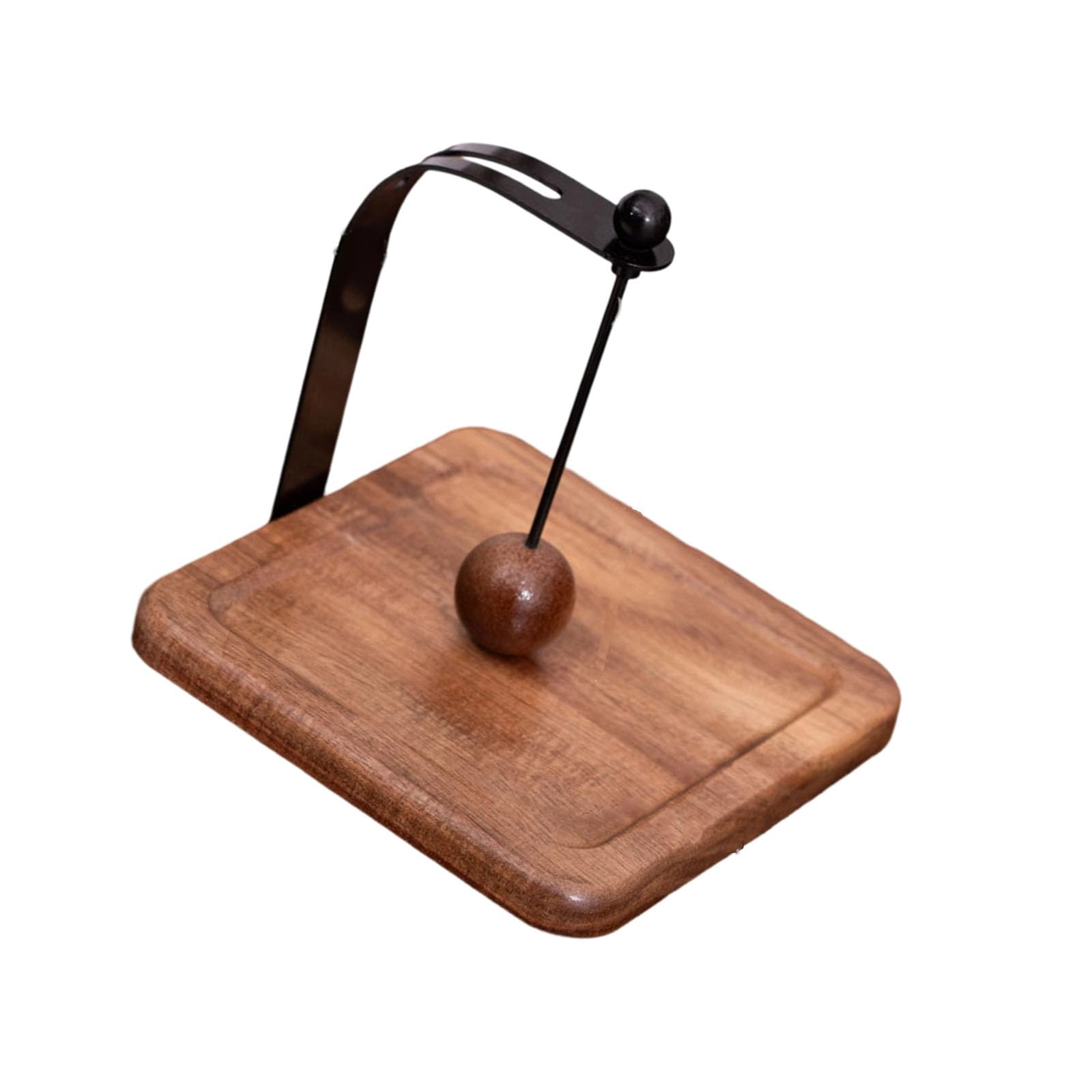 Wood Napkin Stand with Weighted Base for Indoor Outdoors Handcrafted Wood Tissue Box Stand