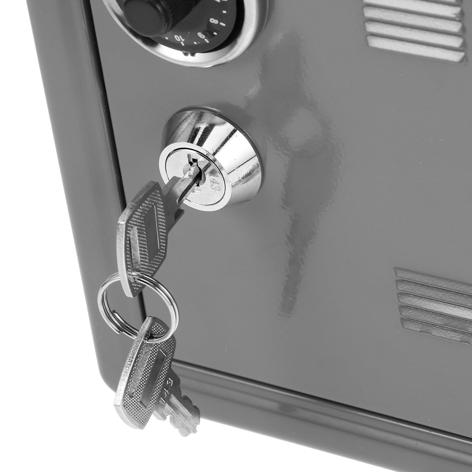 Didiseaon Cassaforte Contenitore Portaoggetti Sicuro Serratura a Chiave Mini in Ferro Argento per Gioielli, per Uso Domestico e Ufficio