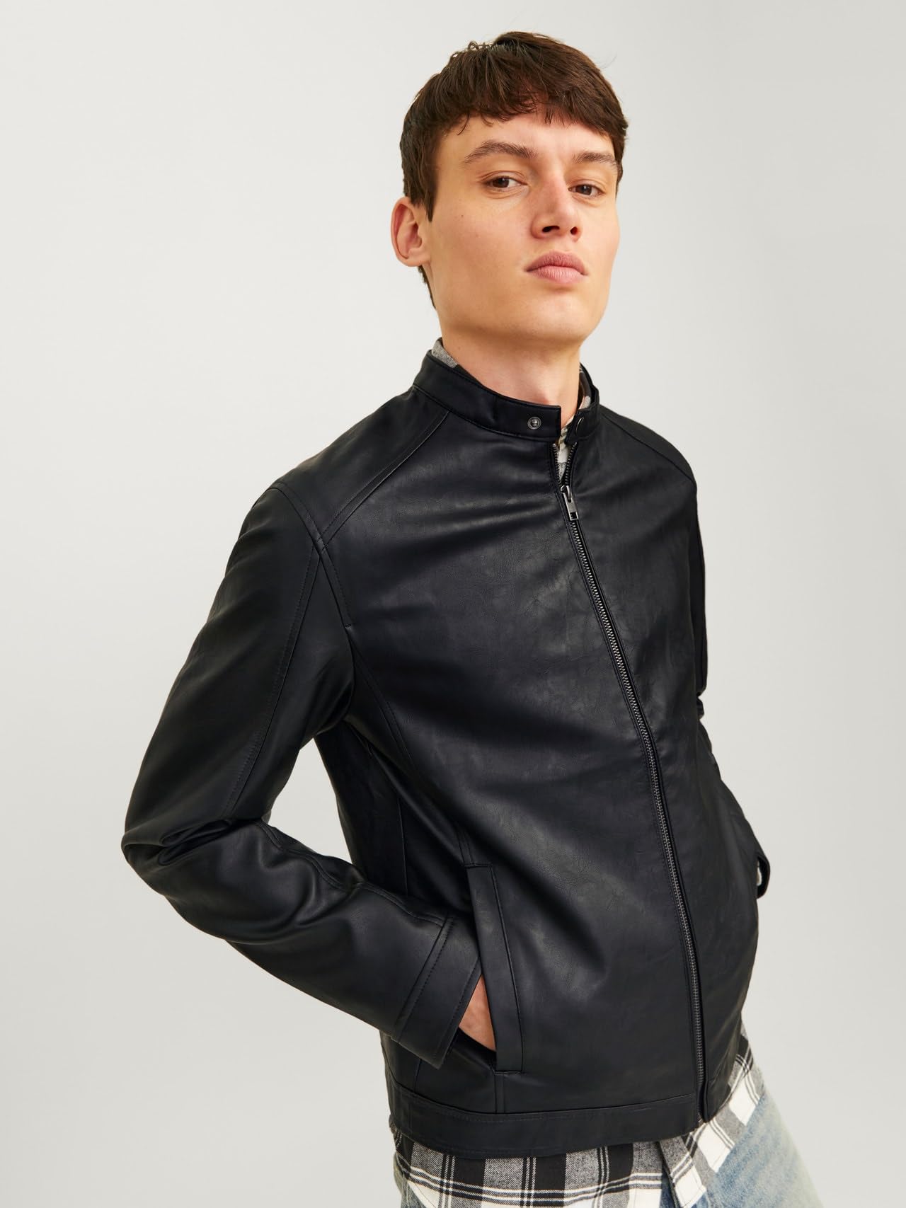 JACK & JONES Synthetic Leather Jacket Synthetic Leather Jacket