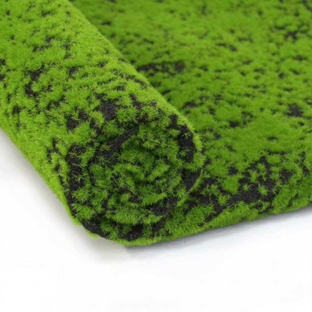 Artificial Grass Rug Fake Moss Grass Turf DIY Synthetic Turf Landscape Artificial Grass Mats Lawn Carpet for Wedding Home Backyard Patio Balcony Indoor Outdoor Decor (Blackcoffee, 3.28x3.28 ft)