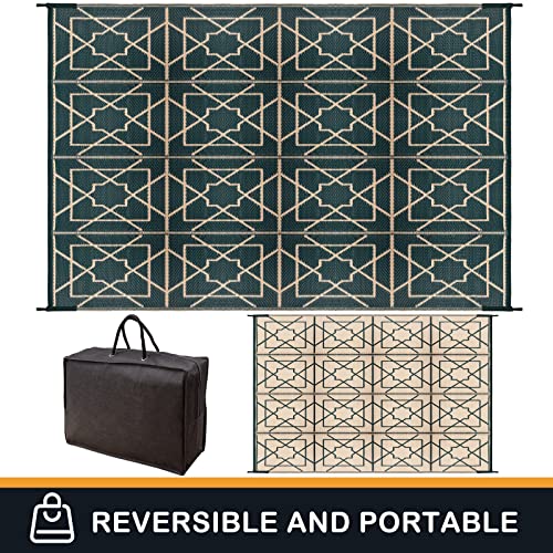 PURRUGS Reversible Mats Outdoor Rugs, Plastic Straw Rug, Weather Resistant Easy Clean Outdoor Modern Area Rugs for Outdoor Patio, Backyard Garden, Terrace, Deck, Beach, Picnic, Camping and RV Travel - Image 4