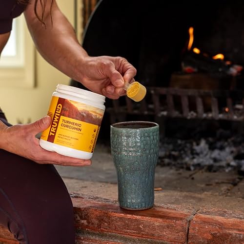 Miniatura 9 de TruWild Mezcla de bebida vegana de cúrcuma y curcumina en polvo con curcuminoides orgánicos, pimienta negra y jengibre para apoyar el bienestar y la