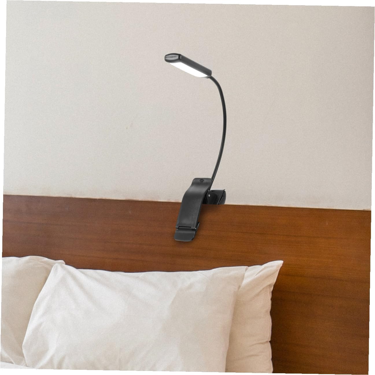 Rechargeable LED Reading Book Light Clip, 2pcs Black Music Score Lamp for Piano and Desk, Portable Eye-Care Table Lamp for Study and Night Reading