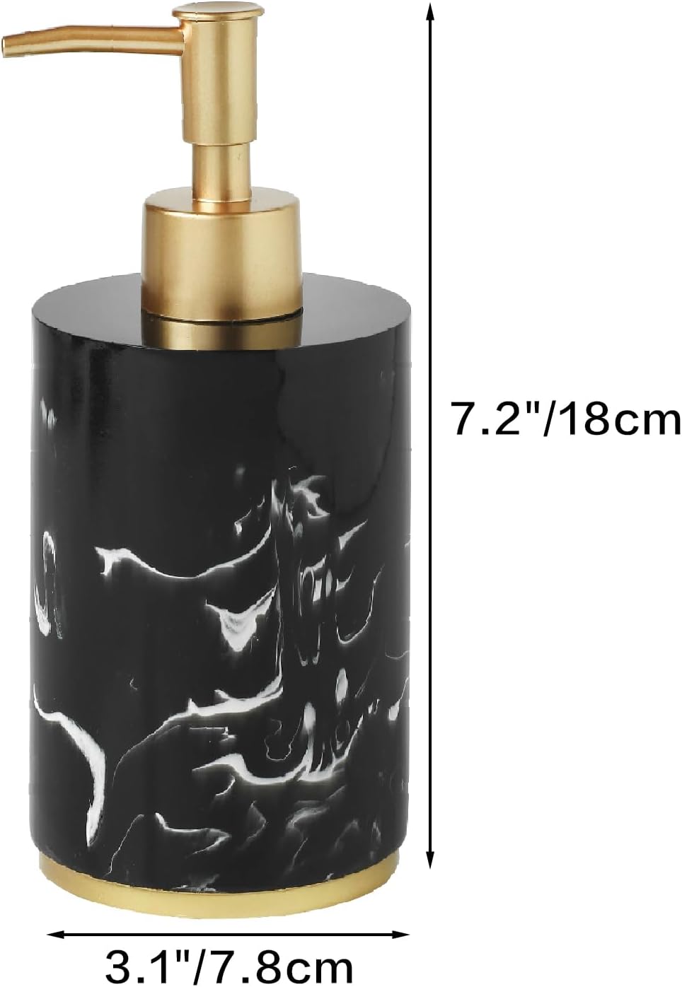 Hand Soap Dispenser, 16.9 oz Countertop Hand Lotion Pump Bottles, Lotion Container, Refillable Liquid Hand Soap Jar, Resin Shower Dispensers for Bathroom, Kitchen (Black) - Image 5