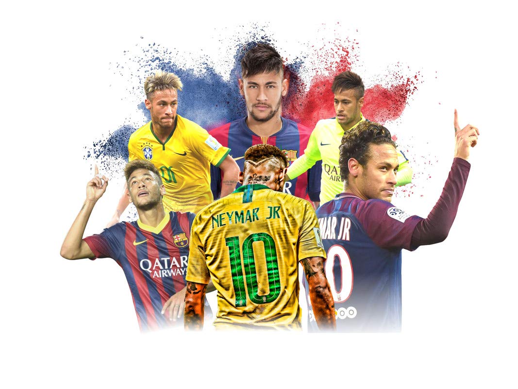 DivineDesigns™ Brazil Player Neymar Jr. Sticker (Size :- 66 X 51 cm) | Wall Sticker for Living Room/Bedroom/Office and All Decorative Stickers-image-28