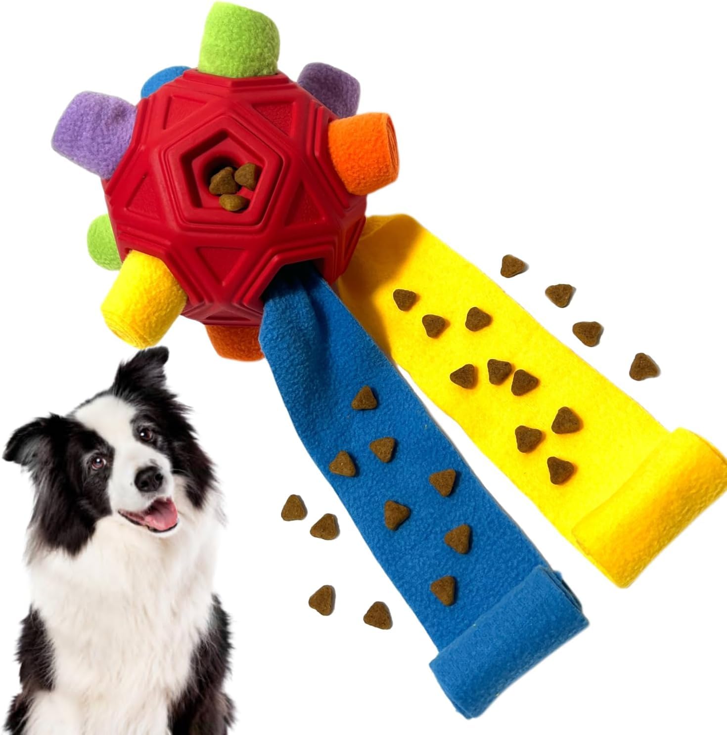 Snuffle Ball for Dog Toys Unbreakable Upgrade Ball Interactive Toy Foraging Snuffle Mat Puppy Treat Dispenser Slow Feeder