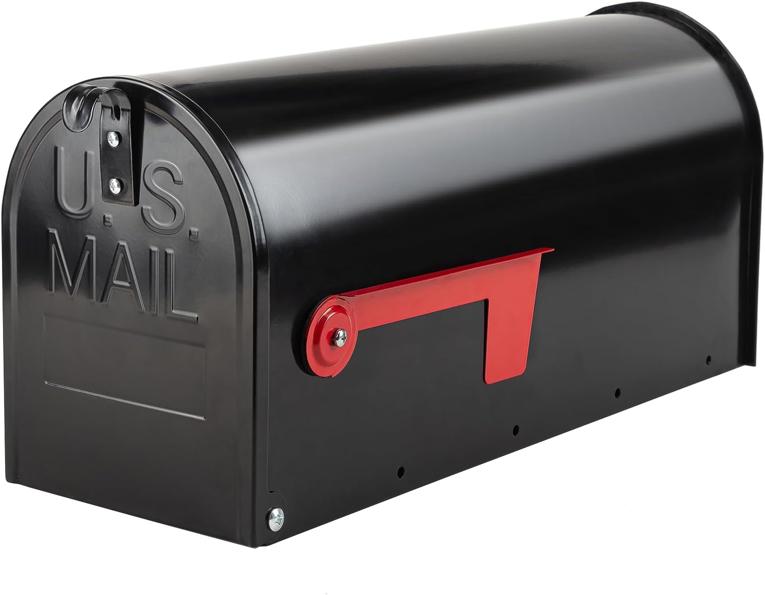 Mailboxes for Outside, Galvanized Steel Medium Black Metal Mailbox, 20 x 8.7 x 6.7 Inches