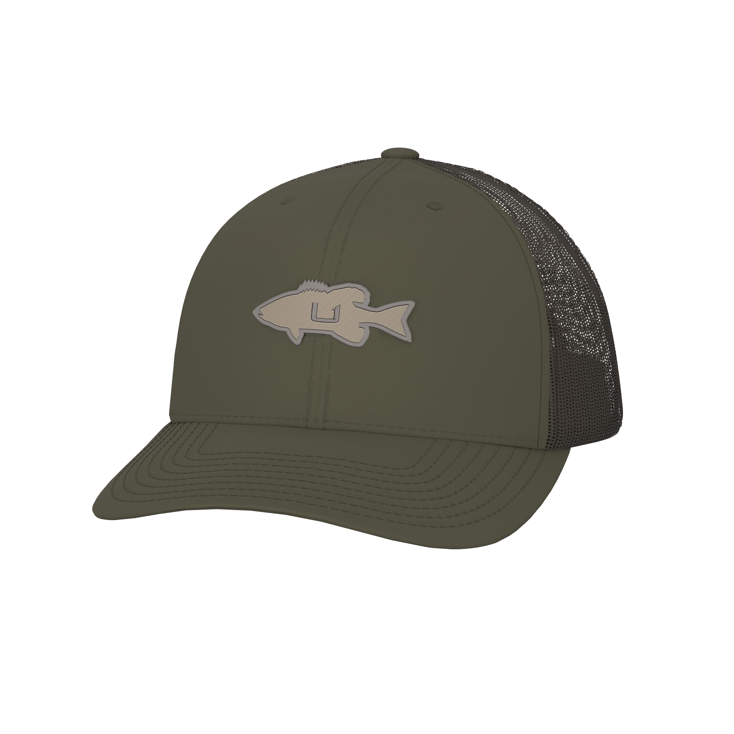 HUK Men's Mesh Trucker Snapback Hat | Anti-Glare Fishing Hat