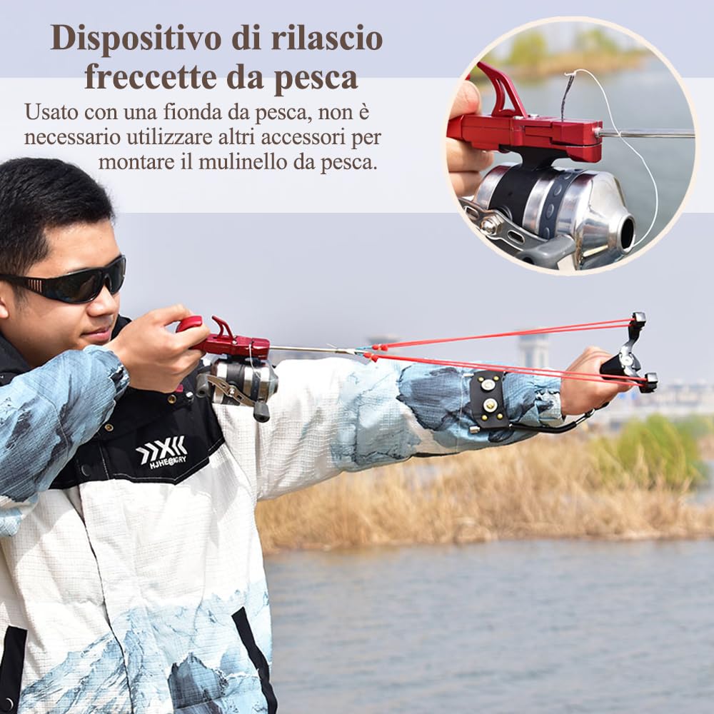 Dispositivo di Rilascio della Fionda da Pesca, Grilletto Portatile per Freccette, Accessori per Fionde, Grilletto per Catapulta per Il Rilascio Rapido di Freccette da Pesca