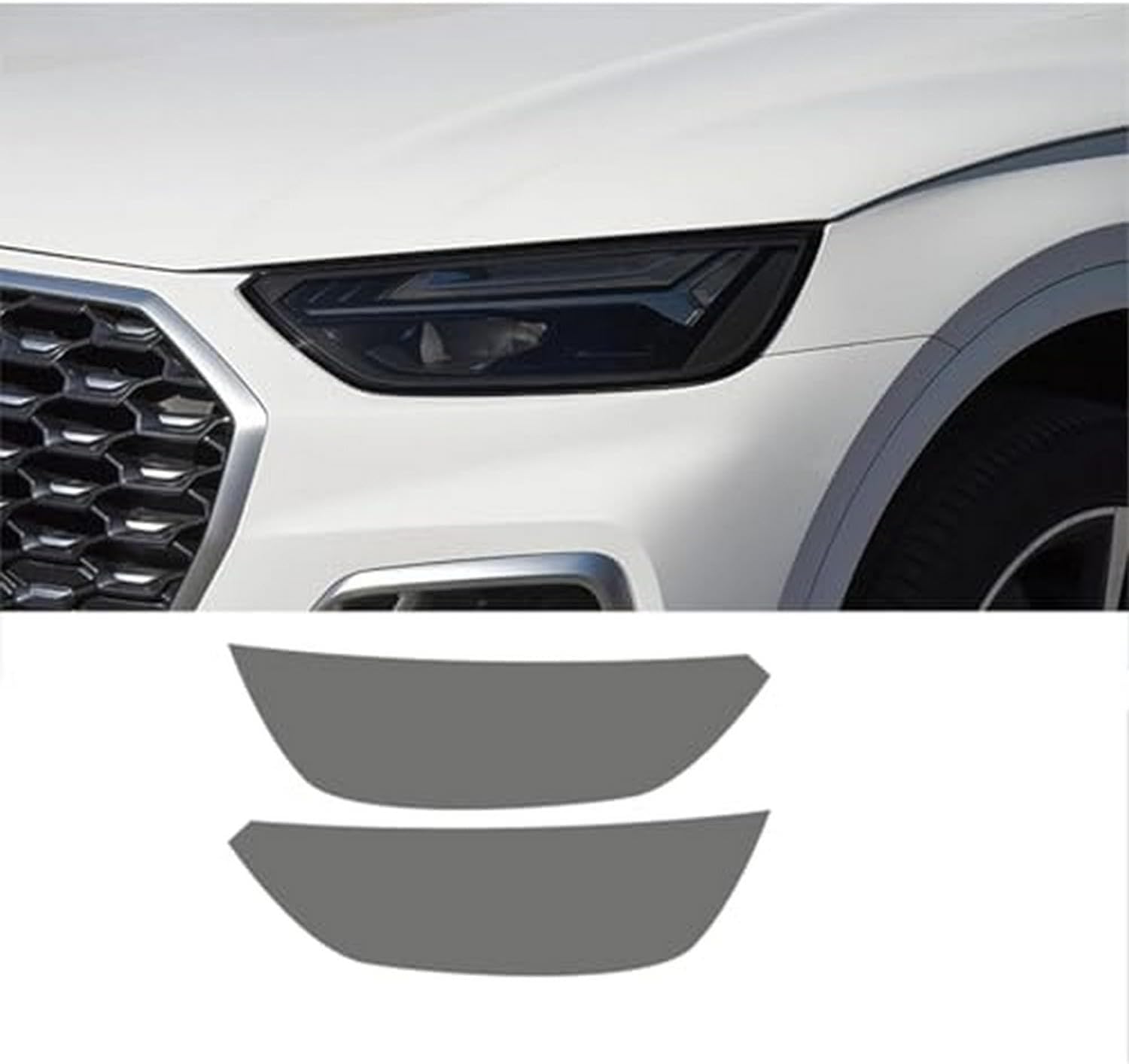 Car Headlight Protective Film for Audi Q5 Sq5 Facelift 2021 Smoked Black Tint Wrap Vinyl Transparent TPU Sticker Transparent