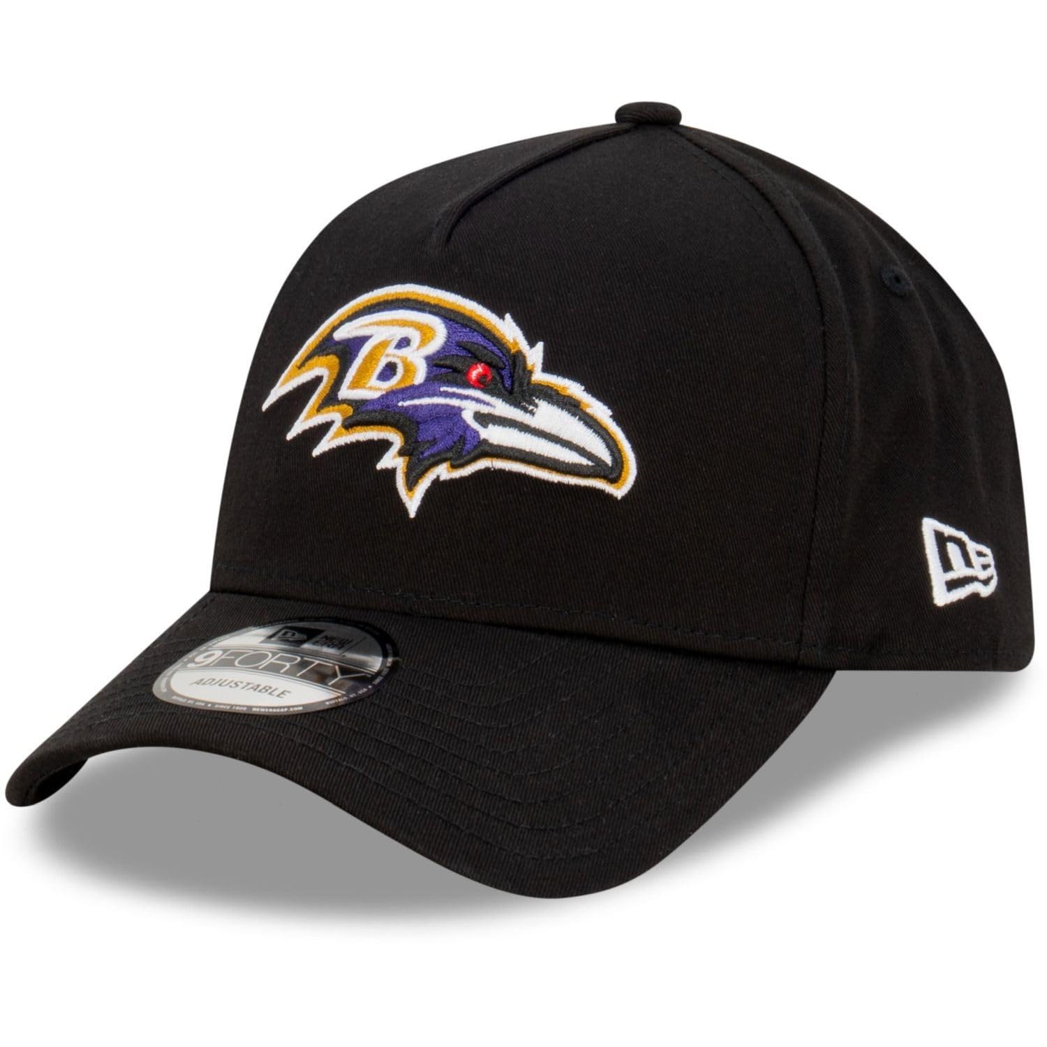 New Era Unisex Baltimore Ravens #34594 Baltimore Ravens Nfl Evergreen Black 9Forty Adjustable A-Frame Cap