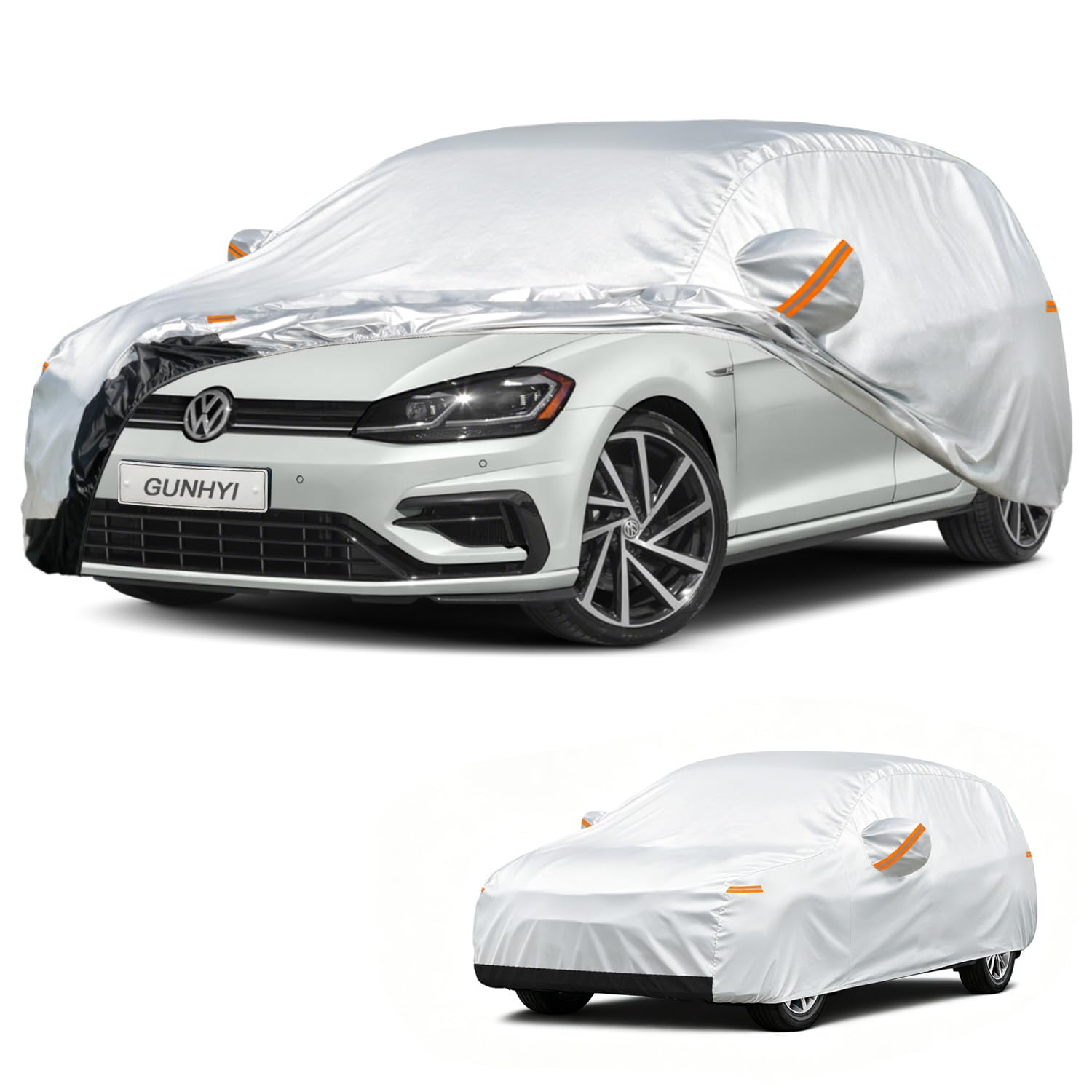 GUNHYI Hatchback Car Cover Custom Fit VW Volkswagen Golf (1997-2026) Waterproof for Automobiles, Oxford Sun Rain Dust Snow Protection (Ships from US Warehouse, Delivery 3-5 Days)
