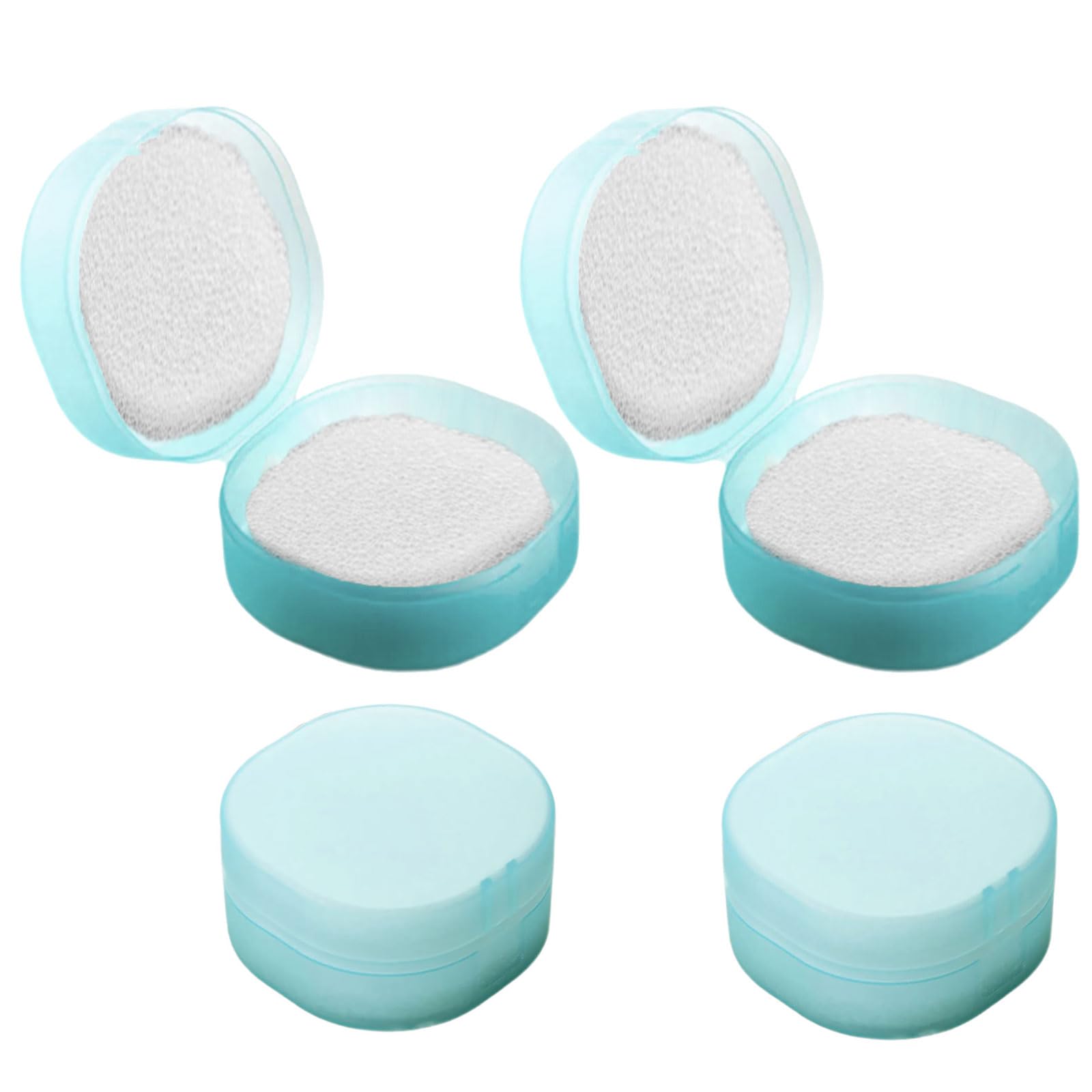 Tsophreniq Compact Square Cosmetic Sturdy Clear Case with Lid for Vanity Countertop & Travel Accessories Dustproof Cosmetic Pad Dispenser