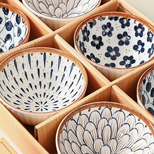 Image of Porcelain Bowls Set, 300 ML Serving Bowls Cereal, Salad, Pasta, Soup, Dessert, Suitable for Restaurant & Kitchen, Dishwasher Microwave & Oven Safe for Dining (6 -Piece)