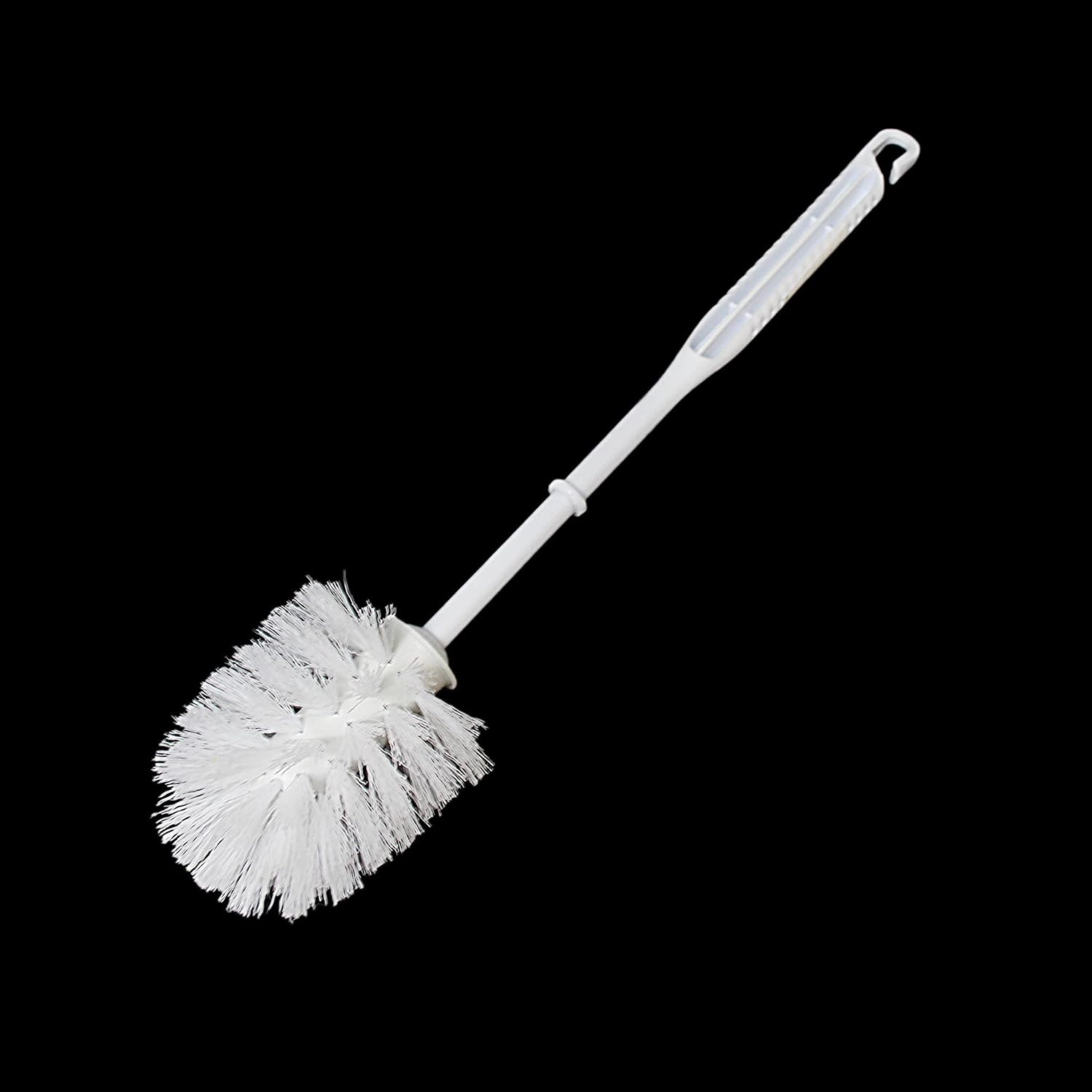 Toilet Brush with Long Plastic Handle, Deep Cleaning Bathroom Loo Brush with Strong Bristles, Wall-Mountable - Image 3