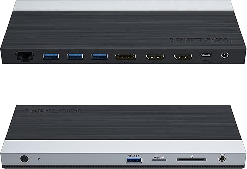 WAVLINK Estación de acoplamiento USB C, adaptador USB C a HDMI con 4K HDMI, 100W PD, 3X USB3.1, lector de tarjetas SDTF, USB C Hub Dongle para