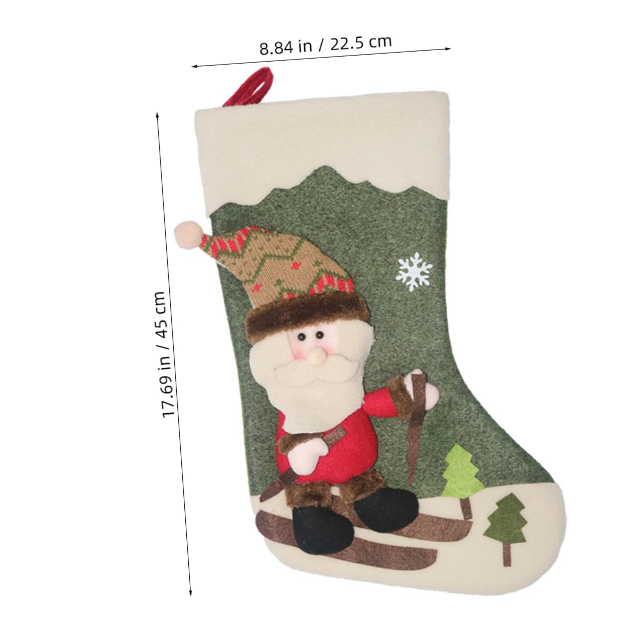 TOPBATHY 3stücke Weihnachtsstrümpfe mit Weihnachtsgeschenksocken Weihnachtsgeschenktüten Weihnachtssüßigkeitenstrümpfe und Weihnachtsgeschenksockentüte als Dekoration für Zufälliger Stil
