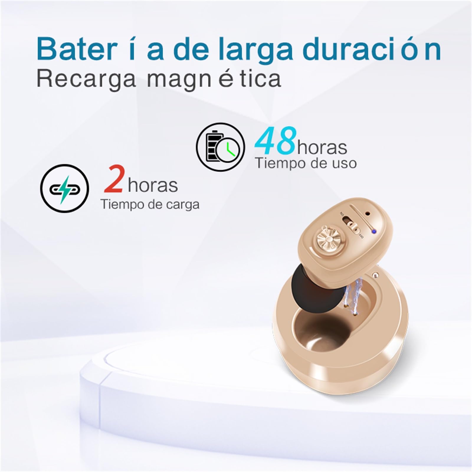 Britzgo Mini Dispositivo Recargable con Soporte de carga,Beige