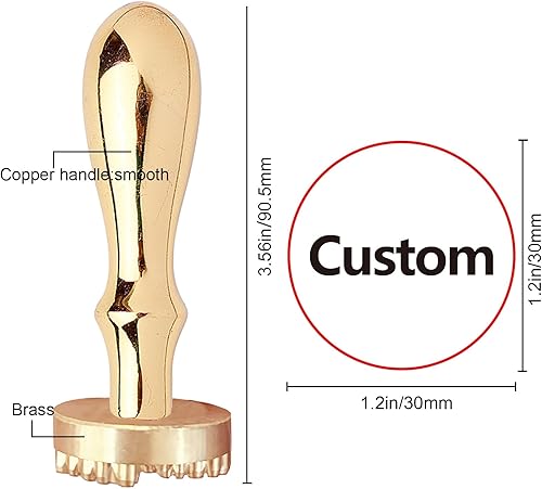 Miniatura 2 de CRASPIRE Sello de cubo de hielo personalizado con mango de latón, imagen de letra, sello de marca de hielo, cabeza de sello extraíble inicial para