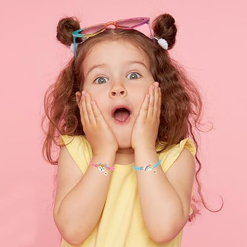 Miniatura 5 de PinkSheep Pulseras para niñas para niños, 10 piezas, pulsera de la amistad, joyería de unicornio, colgante de animal, adolescente, bebé, ajustable,