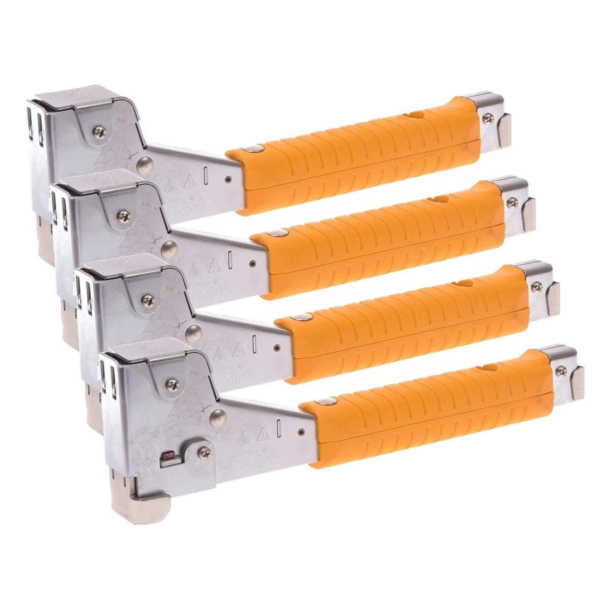 Arrow HT50 Heavy Duty Hammer Tacker, Chromed-Steel Manual Stapler with Sure-Grip Handle, Dual-Capacity Rear-Load Magazine, Fits 5/16”, 3/8", or 1/2" Staples (Pack of 4)