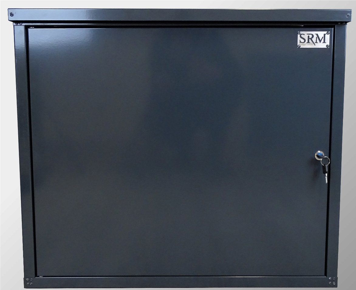 Srm-Design Gasflaschenschrank ohne Rückwand, ohne Boden für 2 x 11kg Gasflaschen Anthrazitgrau/für Camping,Betrieb, Werkstatt und Outdoor