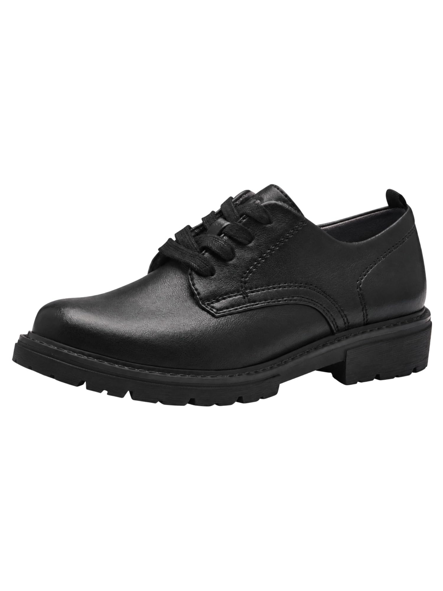 Jana Women’s Oxford Lace-Up Shoes Vegan, Schwarz, 7,5 UK