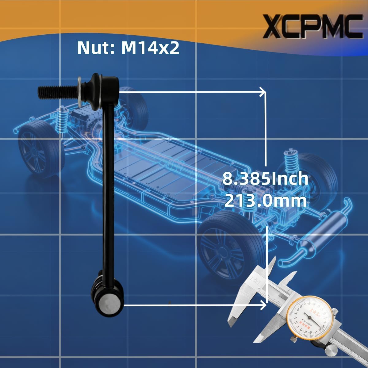 K80823 K80822 2 Pcs For 2015-2022 Chrysler 300 RWD Dodge 2008-2016 Challenger Front Suspension Stabilizer Sway Bar End Drop Links Automotive Replacement Parts 04895482AA 04895483AA