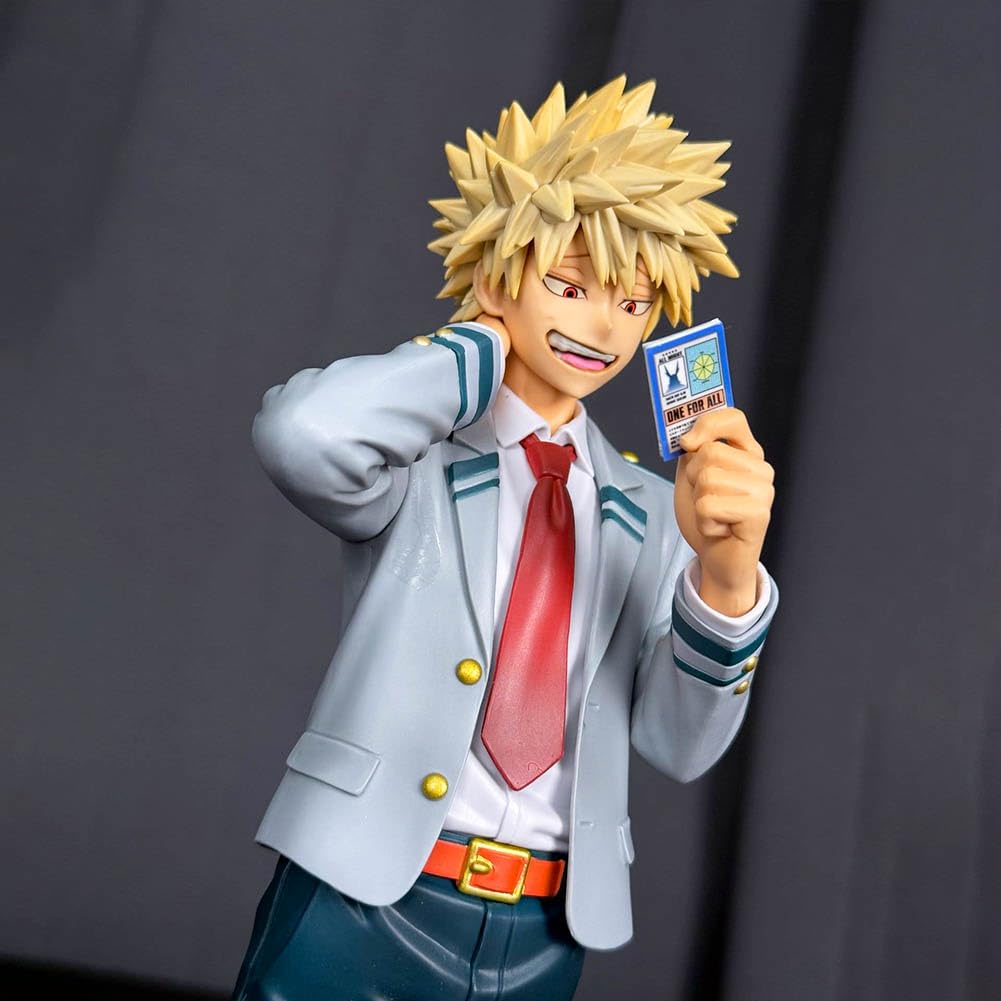 MHA Bakugou Katsuki figurka statuetka 19 cm Anime Bakugou Katsuki Figurka PVC Uniform Style Model MHA Merch, przedmioty kolekcjonerskie, dekoracje na biurko
