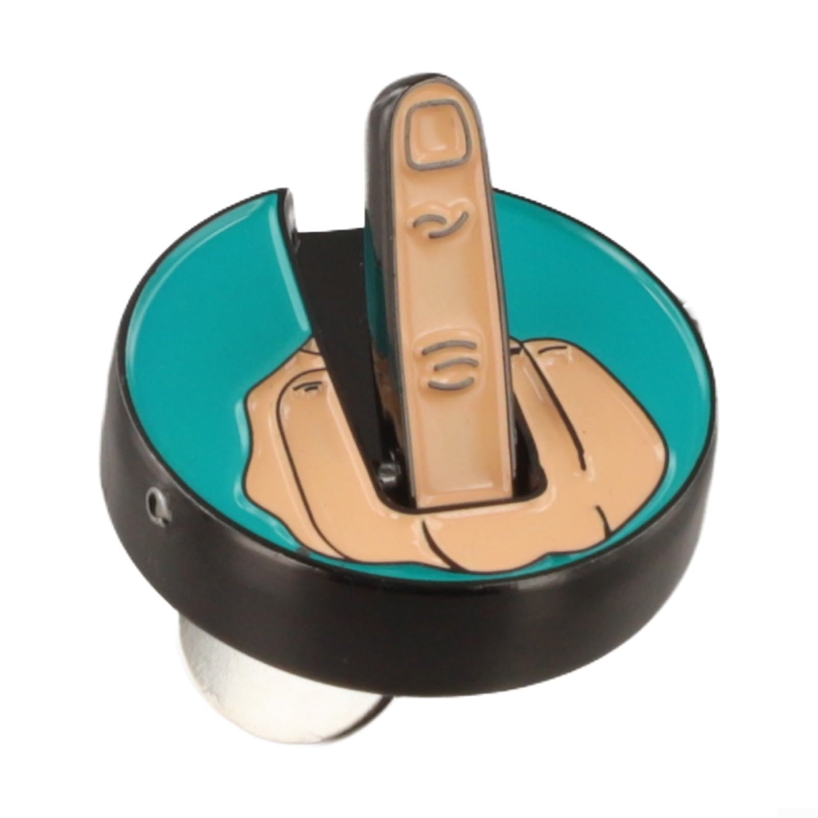 Middle Finger Golf Hat Clip with Magnetic Ball Marker Steel Construction for Secure Marker Placement Lightweight and Easy to Carry (Light green)