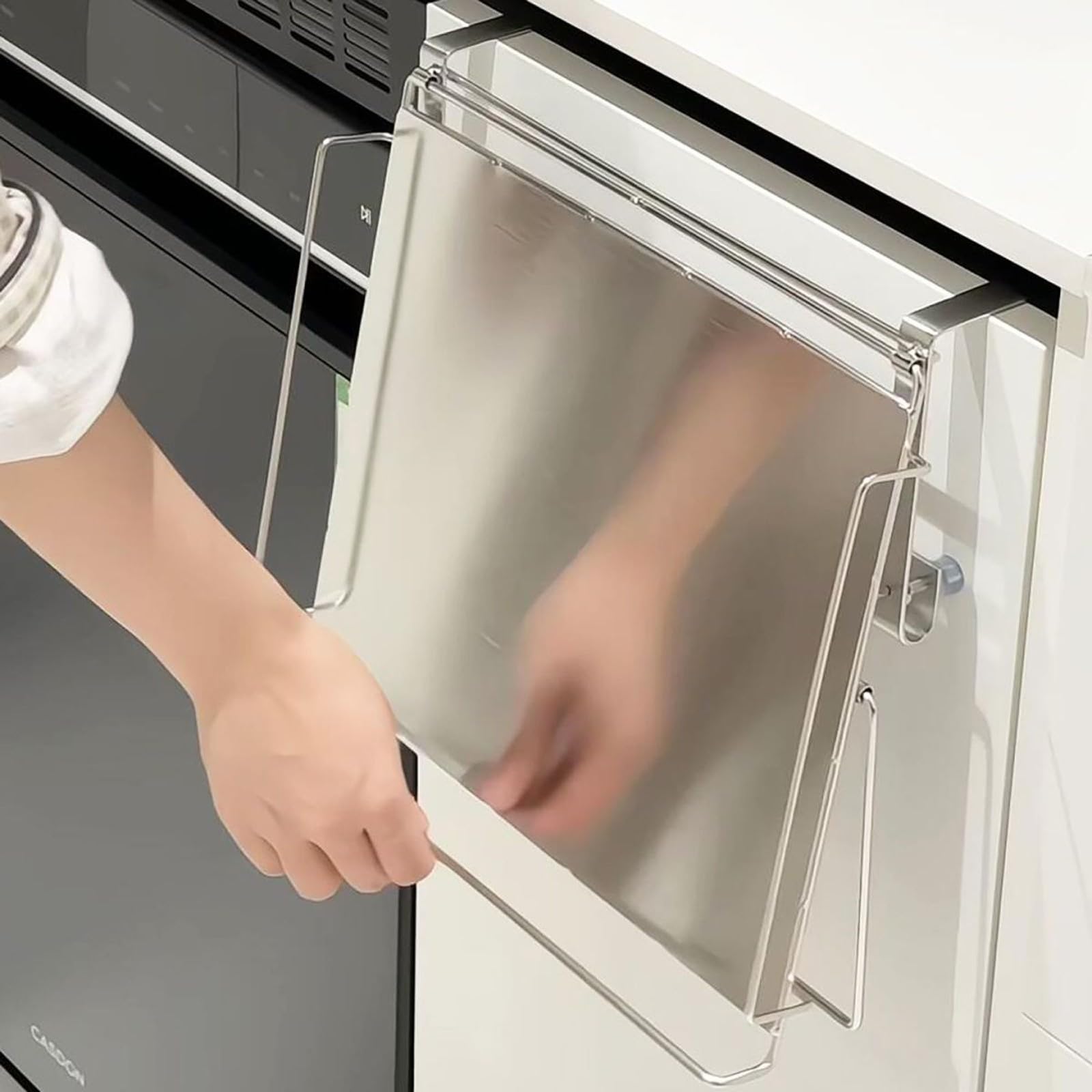 Estante para Puerta de Armario de Acero Inoxidable Impermeable, Tablero de PreparacióN Plegable DiseñAdo para Espacios de BañO HúMedos(A)