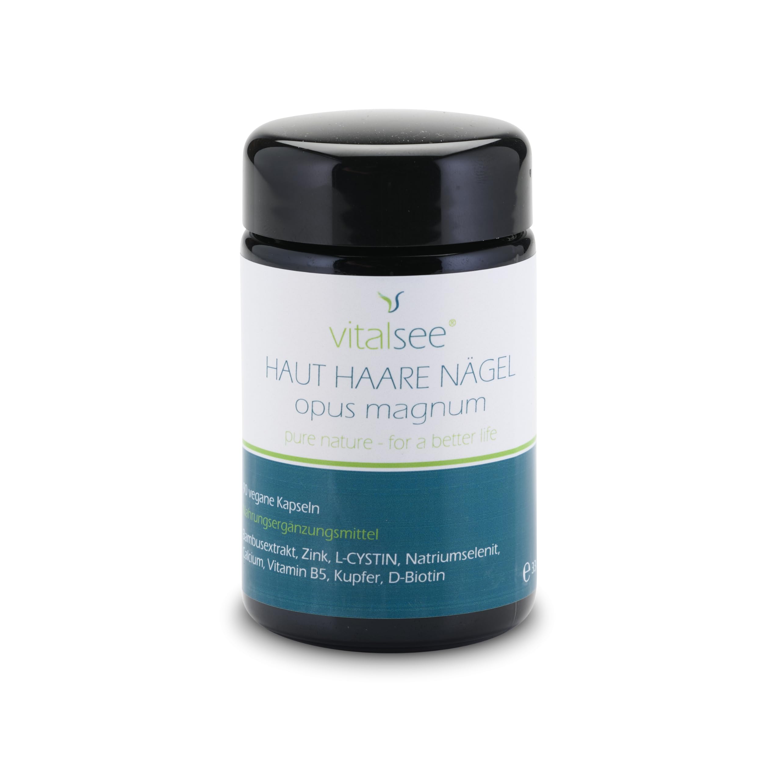 HAUT HAARE NÄGEL - 90 vegane Kapseln – mit Zink, Biotin & Bambus-Extrakt – glutenfrei & laktosefrei