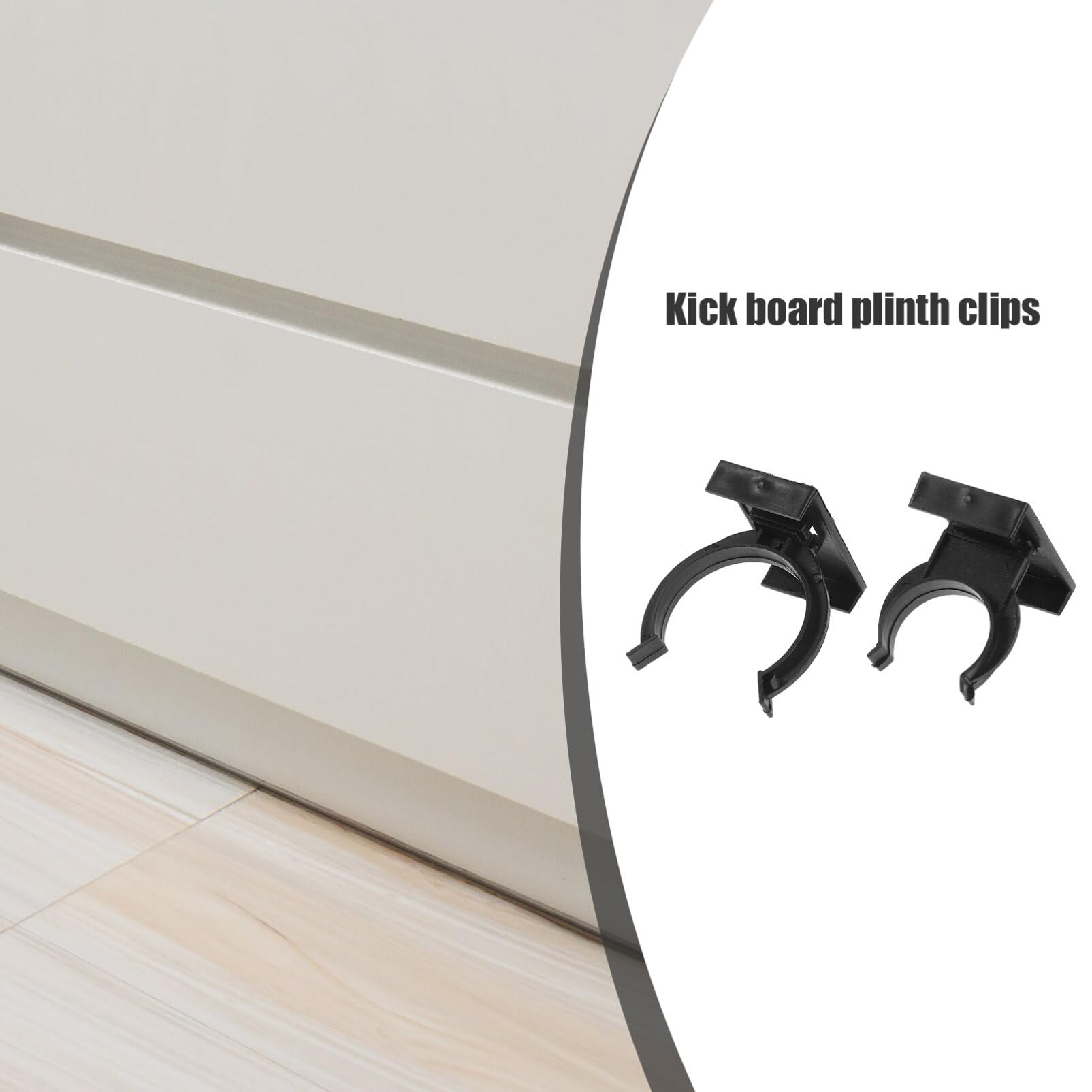 UPKOCH Kitchen Kick Board Plinth Clips 20 Pieces Plastic Cabinet Foot Accessories Adjustable Furniture Leveling Feet Clips 2.00X2.00X1.89 Inch for Cupboard Skirting Fixing - Image 3