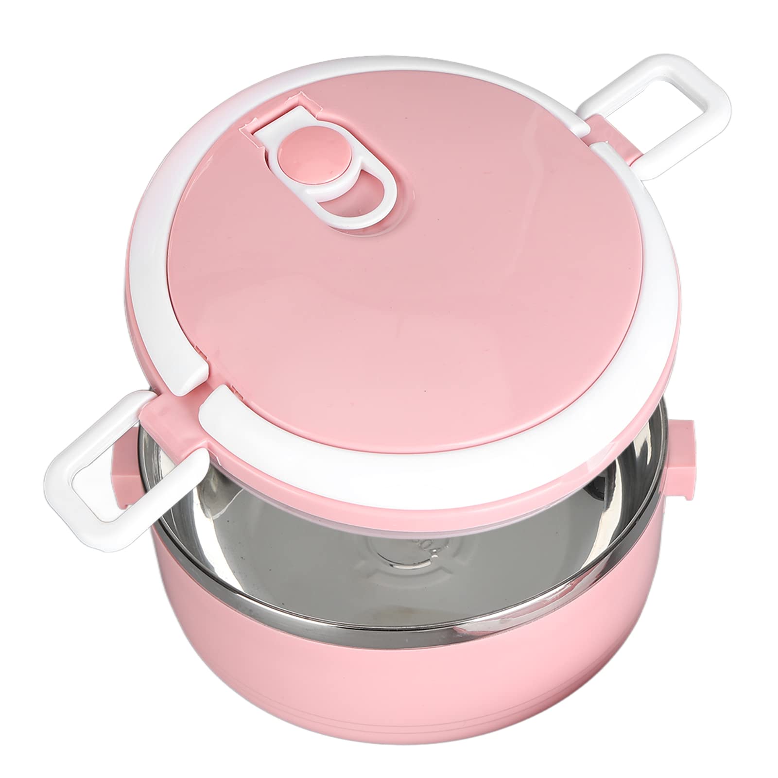 Lunch Box Termico Rotondo In Acciaio Inossidabile 304 - Portavivande Impilabile Per Pasti Caldi (blu A Due Strati)