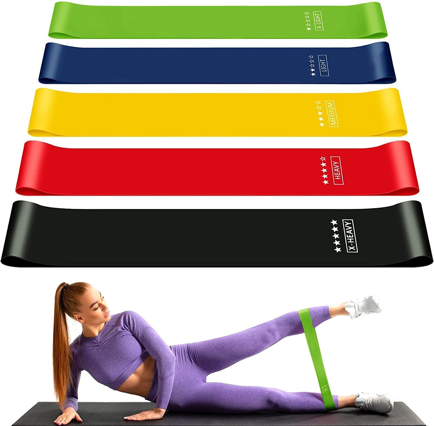 DEE SONS Resistance Bands Mini Loop (Set of 5) Resistance Tube (Multicolor) (B0B53J4S63) Amazon Price History, Amazon Price Tracker